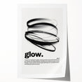 Modern Monochrome Typography Art Print - "Glow" Canvas