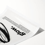 Modern Monochrome Typography Art Print - "Glow" Canvas