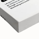 Modern Monochrome Typography Art Print - "Glow" Canvas