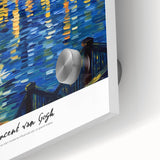 Mid-century modernist style large abstract wall art on acrylic glass, featuring vibrant impressionist strokes.