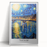 Acrylic print of Van Gogh's impressionist style artwork in vibrant colors, suitable for modern nursery wall decor.