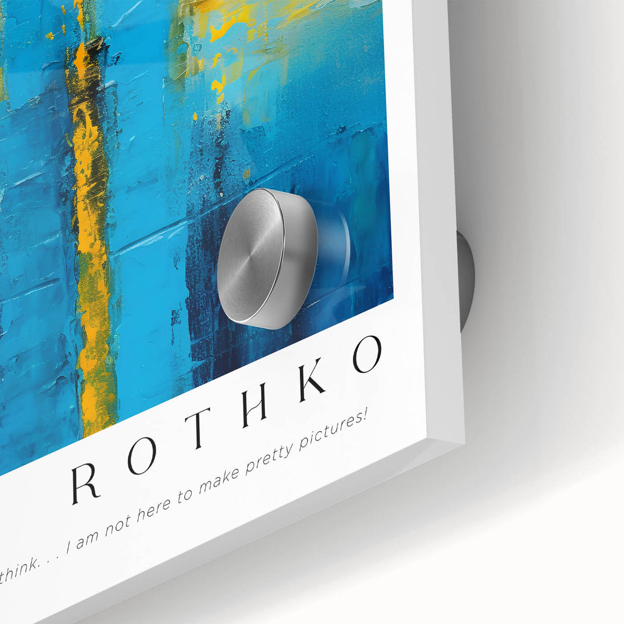 Large abstract wall art in Rothko style with red and orange tones on acrylic glass, ideal for dining room ambiance.