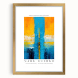 Extra large abstract art print with textured red and orange hues on a framed canvas, ideal for living room decor.