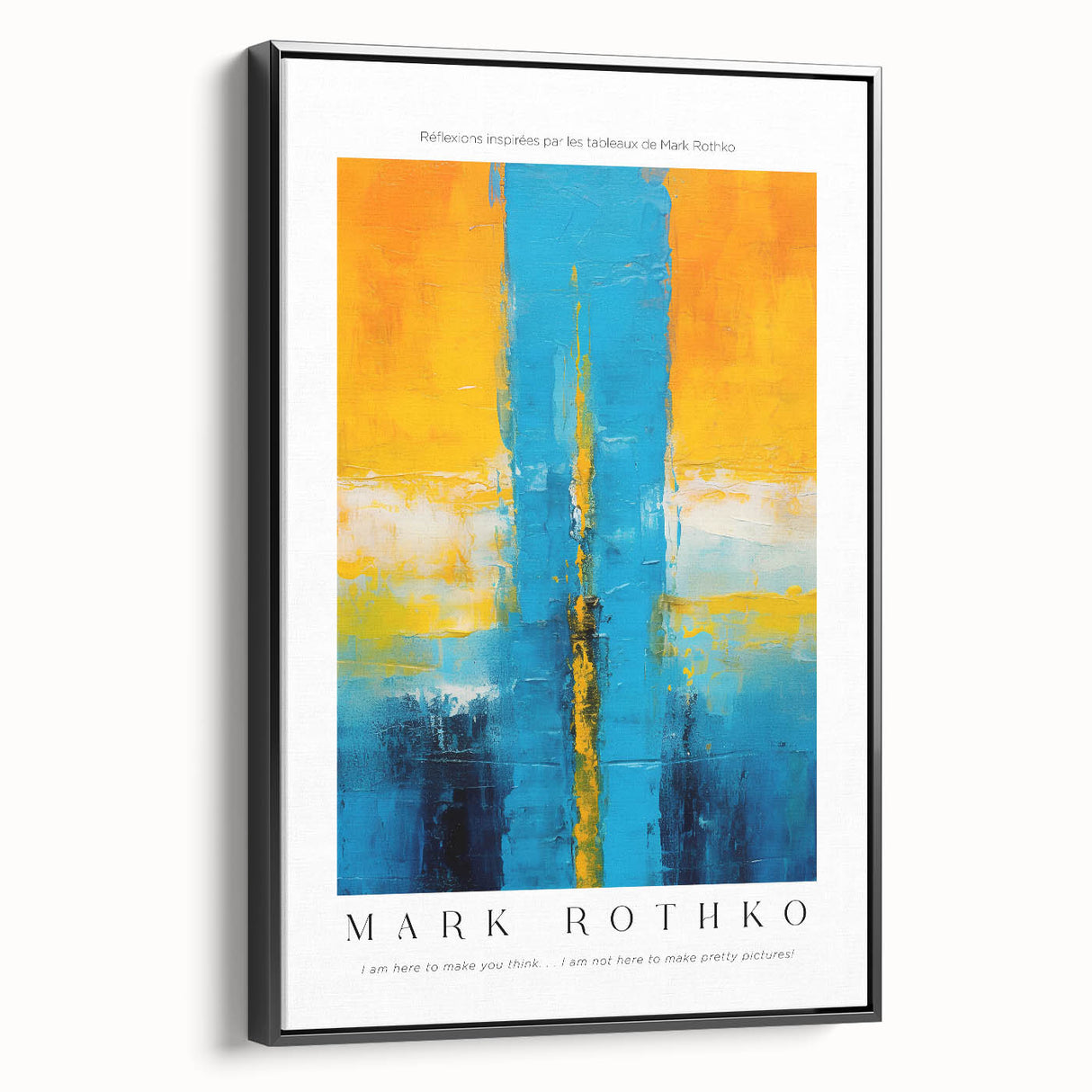 Black and white landscape art painting on framed canvas, ideal for bedroom wall decor.