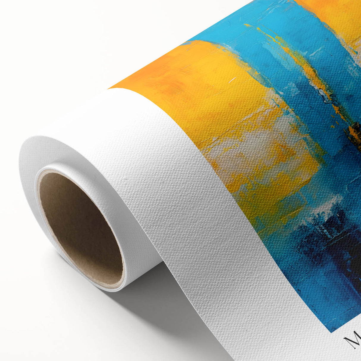Art deco style poster featuring a modern abstract design in soft pastel shades on rolled canvas, ideal for nursery wall art.