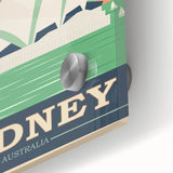 Sydney Retro Travel Poster | Vintage Opera House & Harbour Bridge Print