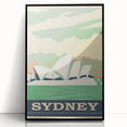Sydney Retro Travel Poster | Vintage Opera House & Harbour Bridge Print