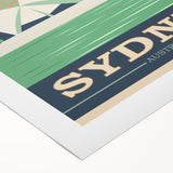 Sydney Retro Travel Poster | Vintage Opera House & Harbour Bridge Print