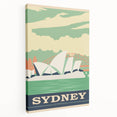 Sydney Retro Travel Poster | Vintage Opera House & Harbour Bridge Print