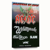 Retro Rock Band Poster – AC/DC, Whitesnake & More Wall Art