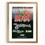 Retro Rock Band Poster – AC/DC, Whitesnake & More Wall Art