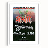Retro Rock Band Poster – AC/DC, Whitesnake & More Wall Art