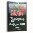 Retro Rock Band Poster – AC/DC, Whitesnake & More Wall Art