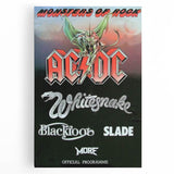 Retro Rock Band Poster – AC/DC, Whitesnake & More Wall Art