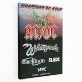 Retro Rock Band Poster – AC/DC, Whitesnake & More Wall Art