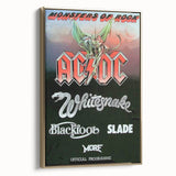 Retro Rock Band Poster – AC/DC, Whitesnake & More Wall Art