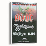 Retro Rock Band Poster – AC/DC, Whitesnake & More Wall Art