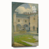 Renaissance Courtyard Art Print by Lajos Csordák – Serene Masterpiece