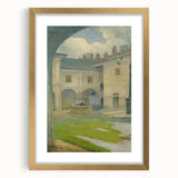 Renaissance Courtyard Art Print by Lajos Csordák – Serene Masterpiece