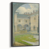 Renaissance Courtyard Art Print by Lajos Csordák – Serene Masterpiece
