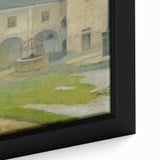 Renaissance Courtyard Art Print by Lajos Csordák – Serene Masterpiece