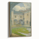 Renaissance Courtyard Art Print by Lajos Csordák – Serene Masterpiece