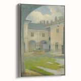 Renaissance Courtyard Art Print by Lajos Csordák – Serene Masterpiece