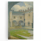 Renaissance Courtyard Art Print by Lajos Csordák – Serene Masterpiece