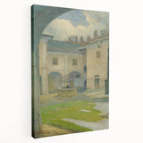Renaissance Courtyard Art Print by Lajos Csordák – Serene Masterpiece