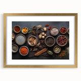 Exotic Spice Collection - Rustic Culinary Wall Art for Kitchen