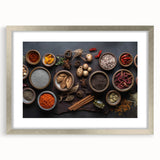 Exotic Spice Collection - Rustic Culinary Wall Art for Kitchen
