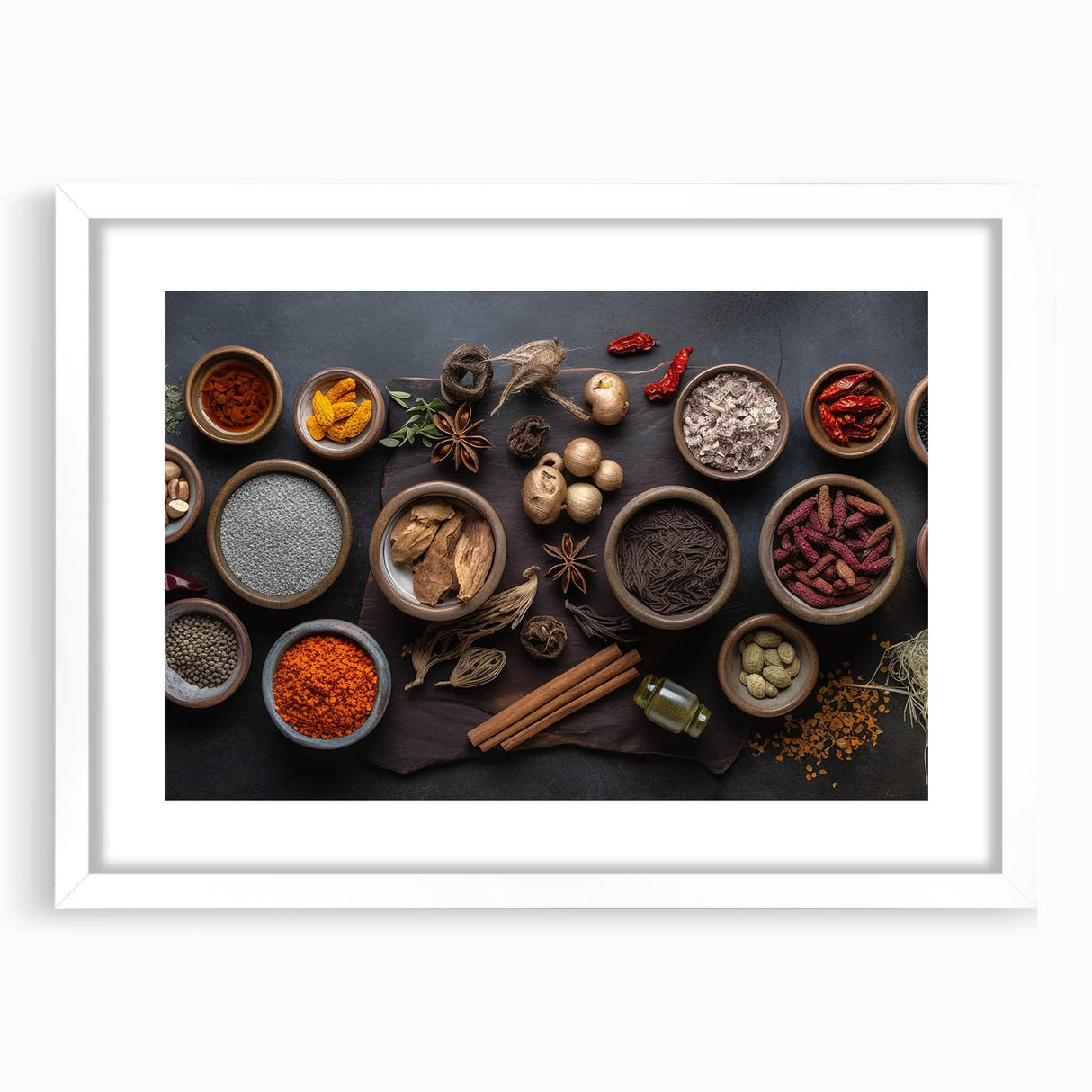 Exotic Spice Collection - Rustic Culinary Wall Art for Kitchen