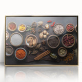 Exotic Spice Collection - Rustic Culinary Wall Art for Kitchen