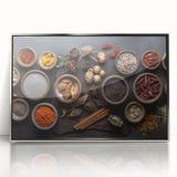 Exotic Spice Collection - Rustic Culinary Wall Art for Kitchen