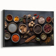 Exotic Spice Collection - Rustic Culinary Wall Art for Kitchen