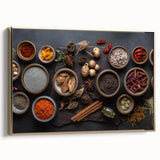 Exotic Spice Collection - Rustic Culinary Wall Art for Kitchen