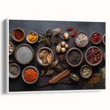Exotic Spice Collection - Rustic Culinary Wall Art for Kitchen