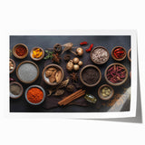 Exotic Spice Collection - Rustic Culinary Wall Art for Kitchen