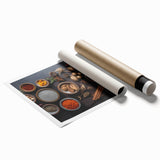 Exotic Spice Collection - Rustic Culinary Wall Art for Kitchen