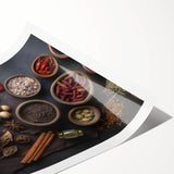 Exotic Spice Collection - Rustic Culinary Wall Art for Kitchen