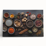 Exotic Spice Collection - Rustic Culinary Wall Art for Kitchen