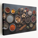 Exotic Spice Collection - Rustic Culinary Wall Art for Kitchen