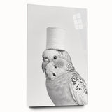 Bathroom Wall Art - Bird with Toilet Paper Hat