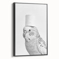 Bathroom Wall Art - Bird with Toilet Paper Hat