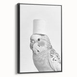 Bathroom Wall Art - Bird with Toilet Paper Hat