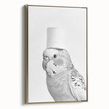 Bathroom Wall Art - Bird with Toilet Paper Hat