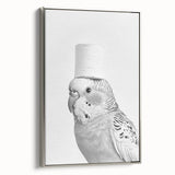 Bathroom Wall Art - Bird with Toilet Paper Hat
