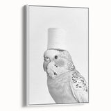 Bathroom Wall Art - Bird with Toilet Paper Hat