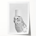Bathroom Wall Art - Bird with Toilet Paper Hat
