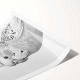 Bathroom Wall Art - Bird with Toilet Paper Hat